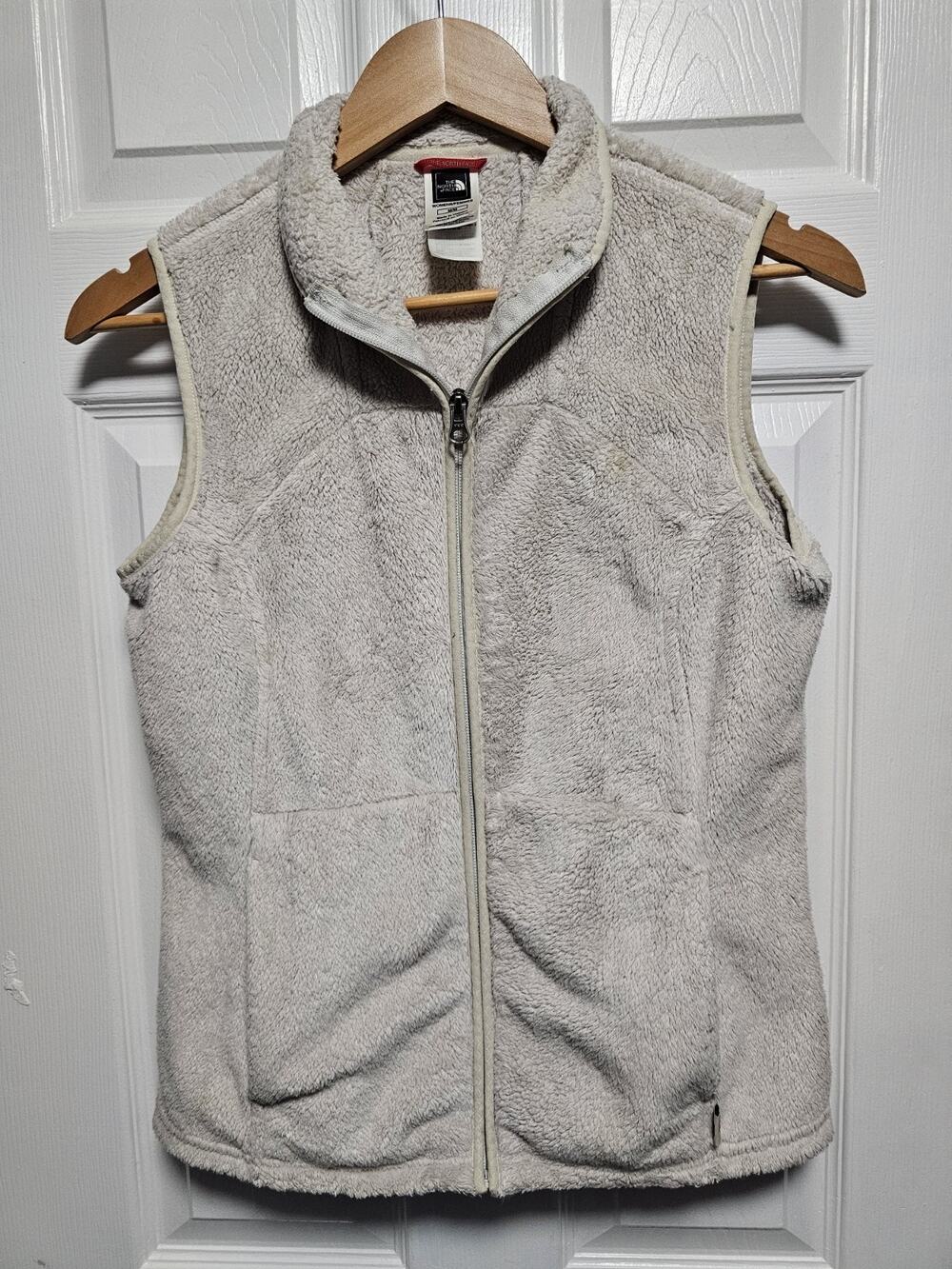 The North Face Campshire Vest Women's Size Medium Cream Fleece Outdoor Hiking